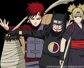 Wallpaper Background Naruto Shippuden Gaara Kankuro
