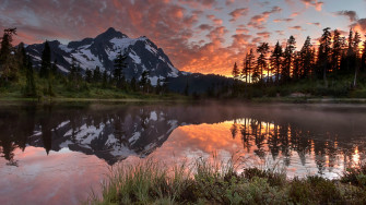 Nature Canada Landscape Lake Forest Mountain Wallpaper HD