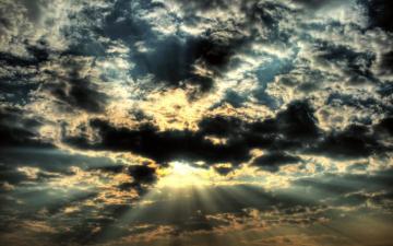 Light Trough Rain Clouds HD Wallpaper