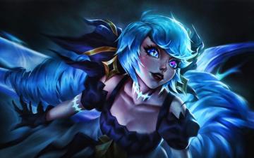 Wallpaper Gwen Night League Of Legends Moba Lol