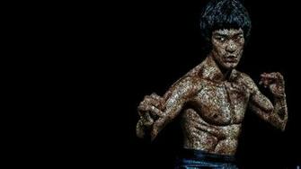 Bruce Lee Typographic Art Portrait HD Wallpaper For 4k