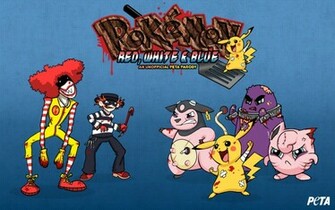 Peta Org Pokemon Red White Blue Parody Game Image Bonus Wallpaper