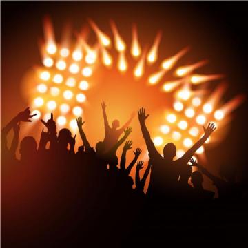 Orange Glow Carnival Concert Poster Background Posters