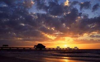 Wallpaper Beach Sunset Sky Line Background Gallery