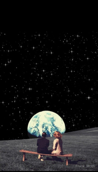 Galaxy Vintage Space Art Surreal Retro Futurism