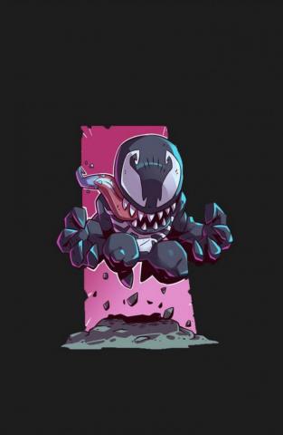 Cartoon Character Sticker Venom Wallpaper For Phone