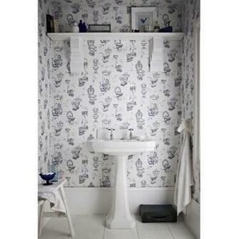 Graham And Brown Loo Blue Wallpaper