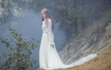 Wallpaper Look Girl Fog Dress Nastya Svetlana Nicotine Image