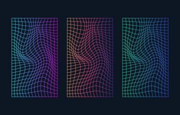 Grid Cyberpunk Background Style Set Vector Art At Vecteezy
