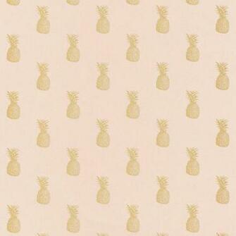 Ananas Wallpaper Rose Gold Caselio Shine