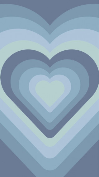 iPhone Wallpaper Blue Heart Cute