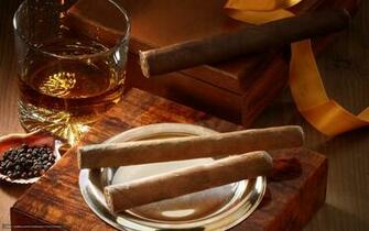 Wallpaper Cigars Box Whiskey Glass Desktop
