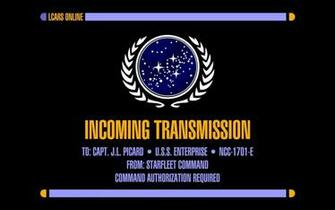 Star Trek Incoming Transmission Lcars Links To Site With Lots Of