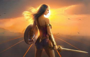 Wallpaper Wonder Woman Fan Art Dc Comics Gal Gadot Image For