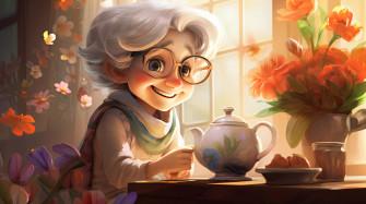 Warm Smiling Grandmaat Tea Time Xs8og1qpdaxanyze Wallpaper