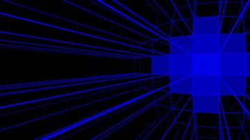 Home 3d Abstract Blue Neon Wallpaper