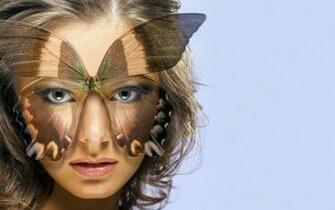 Girl And The Butterfly Wallpaper Image Pictures
