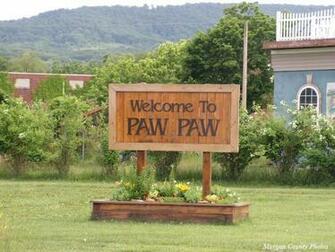 Paw West Virginia Welcome Sign Morgan County