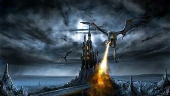 Fantasia Dragones Fondo Escritorio Wallpaper