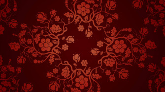 Red Aesthetic Flower Design Wallpaper