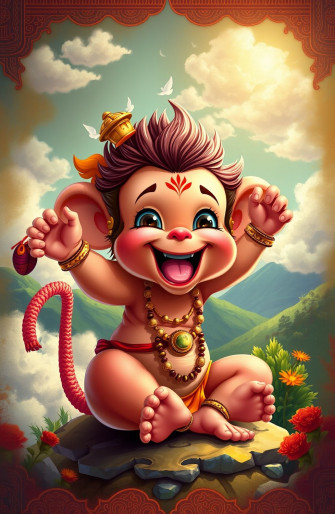 Baby Hanuman Wallpaper