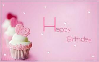 Happy BirtHDay Pink Background With Little Hearts For Girls Image Jpg