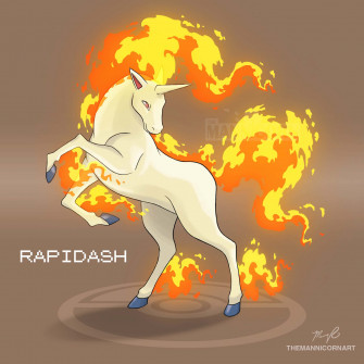 Flaming Rapidash Artwork Wallpaper