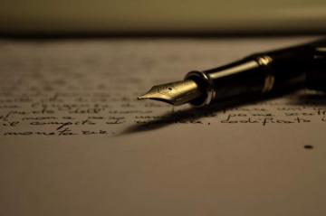 Black Fountain Pen Paper Leaf Line Handwriting Text