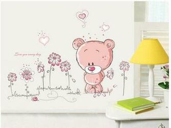 Cartoon Cute Animal Princess Room Decoration Wall Stickers Merry