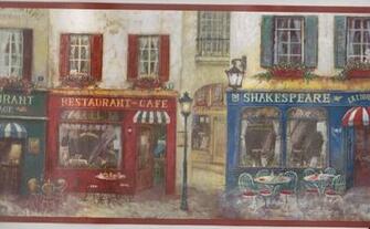 French Bistro Wallpaper Borders Cafe Scene Border
