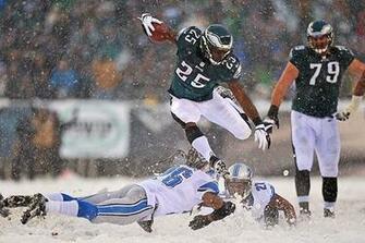Lesean Mccoy Photo From The Snow Bowl An Eagles Branded Playbook