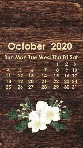 October iPhone Wallpaper In Calendar