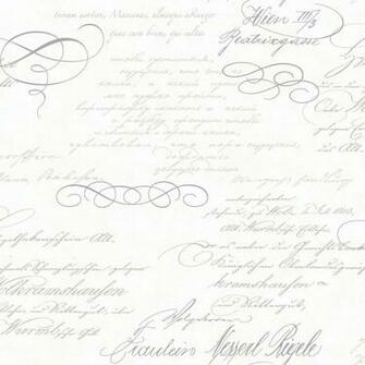 Venitia Vintage Script French Calligraphy Fine Decor Wallpaper