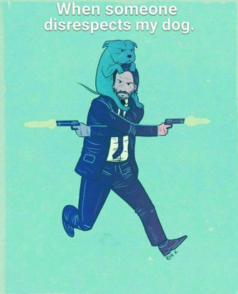 John Wick Illustration Animal Memes Funny Image