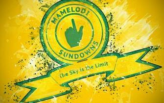 Wallpaper Mamelodi Sundowns Fc 4k Paint Art Logo