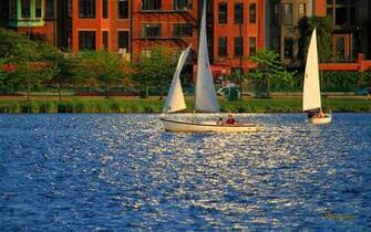 Boston Lake Nature Landscape HD Wallpaper