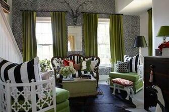 Jonathan Adler Greek Key Wallpaper Love The Green And Black Combo