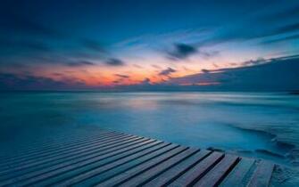 Nature Sea Water Blue Sky Wallpaper