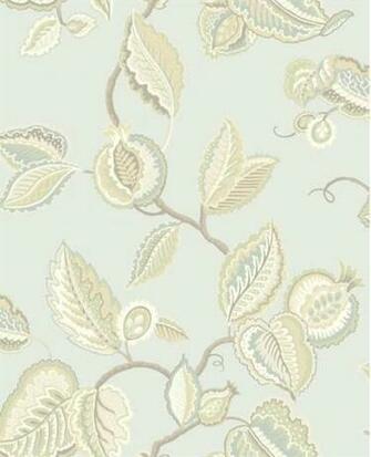 Wa7761 Waverly Classics Blue Fantasy Fleur Floral Wallpaper