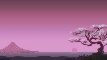 Wallpaper 4k Sakura Japanese Minimal Art
