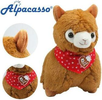 Amazon Alpacasso Brown Plush Alpaca Heart Shaped Scarf