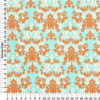 Orange Damask