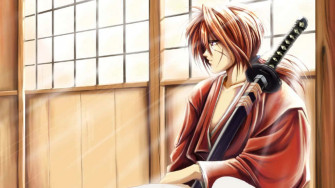Caption Battousai The Swordsman In Action Wallpaper