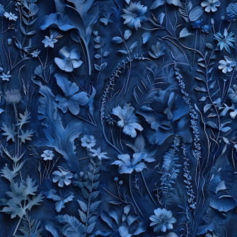 Navy Floral Background Image Wallpaper