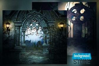 Scary Graveyard Backdrop Graphics On Creative Market