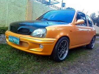 Wallpaper Background Nissan March Modified Cars