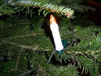 Xmas Tree Candle Lights Christmas Wallpaper