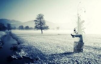 Wallpaper Ice Winter Snow Landscape Nature Purity Fog Style
