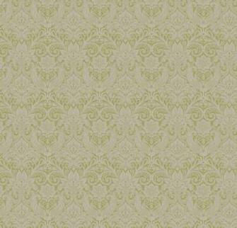 Cotswold Green Gold Damask Wallpaper Traditional By