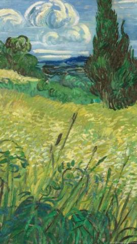 Art iPhone Painting Green Background Vincent Van Gogh Wallpaper
